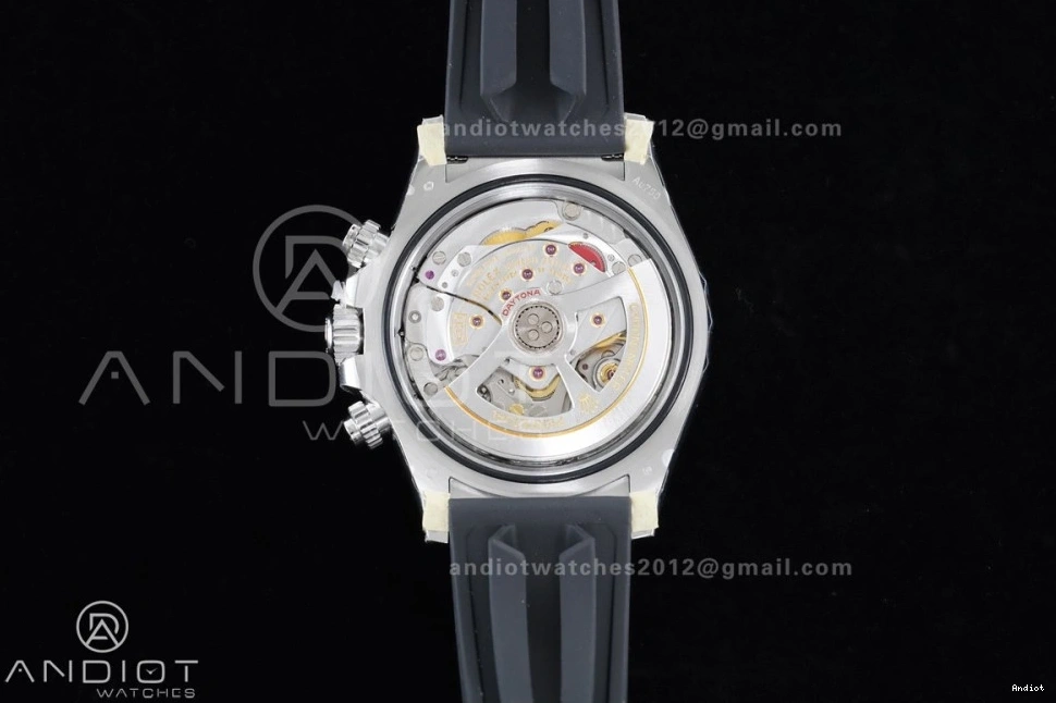 on Dial (Weighted) Oysterflex Silver VSF VS4131 Strap 1:1 Best Diamonds 126519 Daytona Edition Black V2 0306